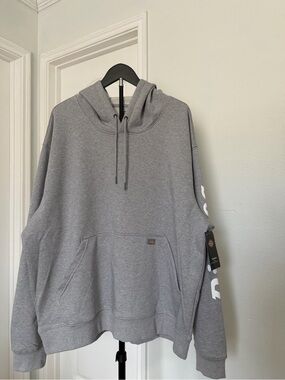 Dickies Gray Pullover Hoodie with Sleeve Logo